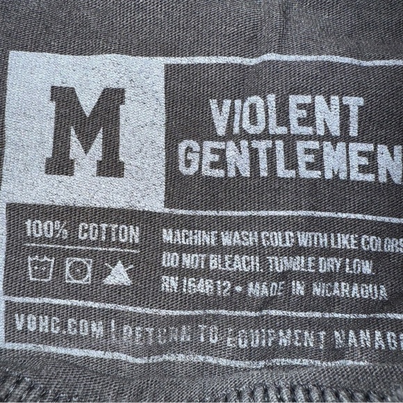 VIOLENT GENTLEMEN BLACK LONG SLEEVE CREWNECK T-SHIRT WITH LOGO SIZE MEDIUM - Picture 5 of 7
